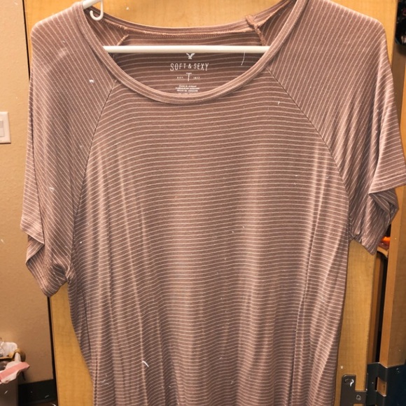 Striped, Pink Tee - Picture 1 of 1